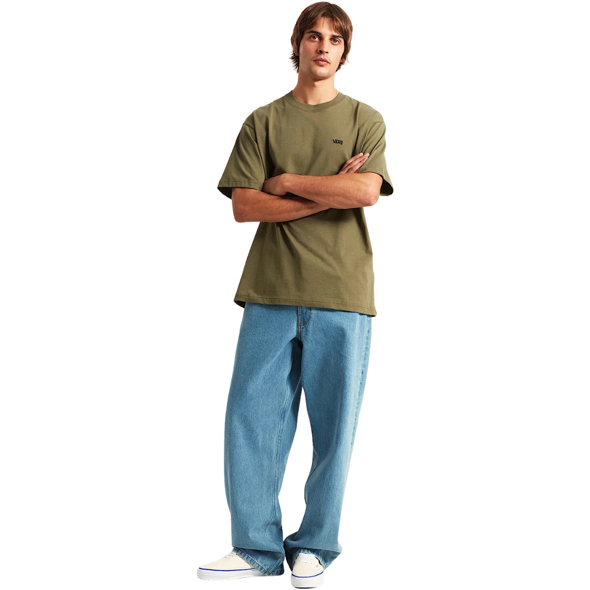 2026 Vans Mens Check-5 Loose Denim Jeans VN000PH6CDX1 - Stonewash / Blue